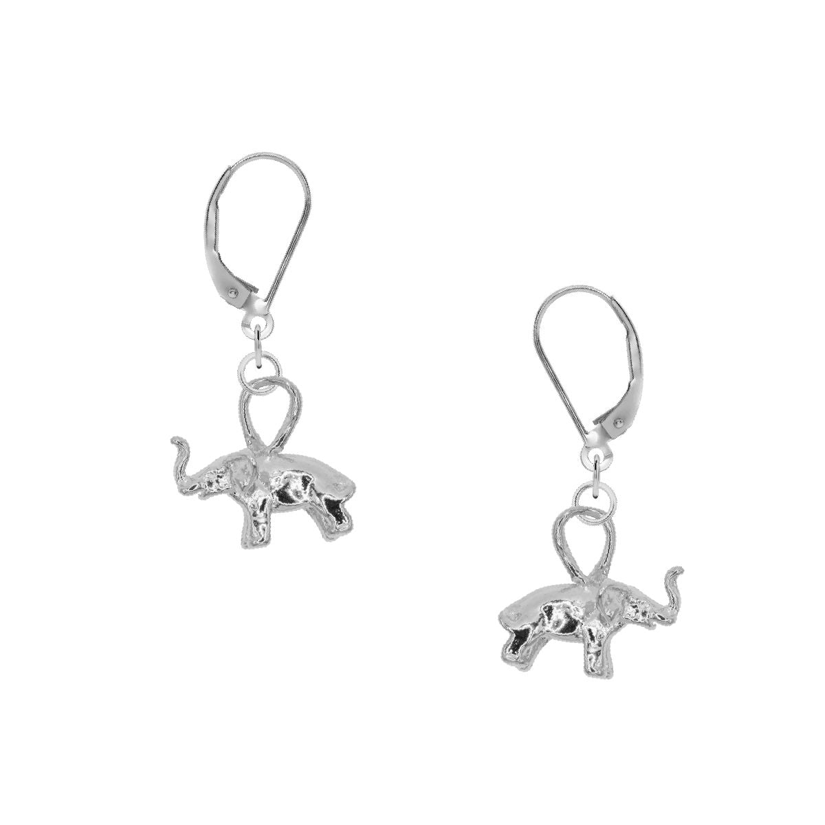 14K Lucky Elephant Earrings Earrings Robyn Canady Sterling Silver