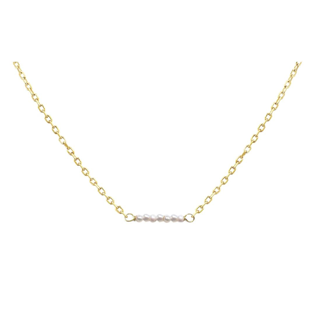 Tiny Freshwater Pearl Bar Necklace Robyn Canady