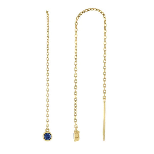 Sapphire Thread Earrings Earrings Robyn Canady