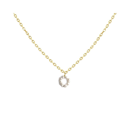Tiny Freshwater Pearl Circle Necklace Robyn Canady