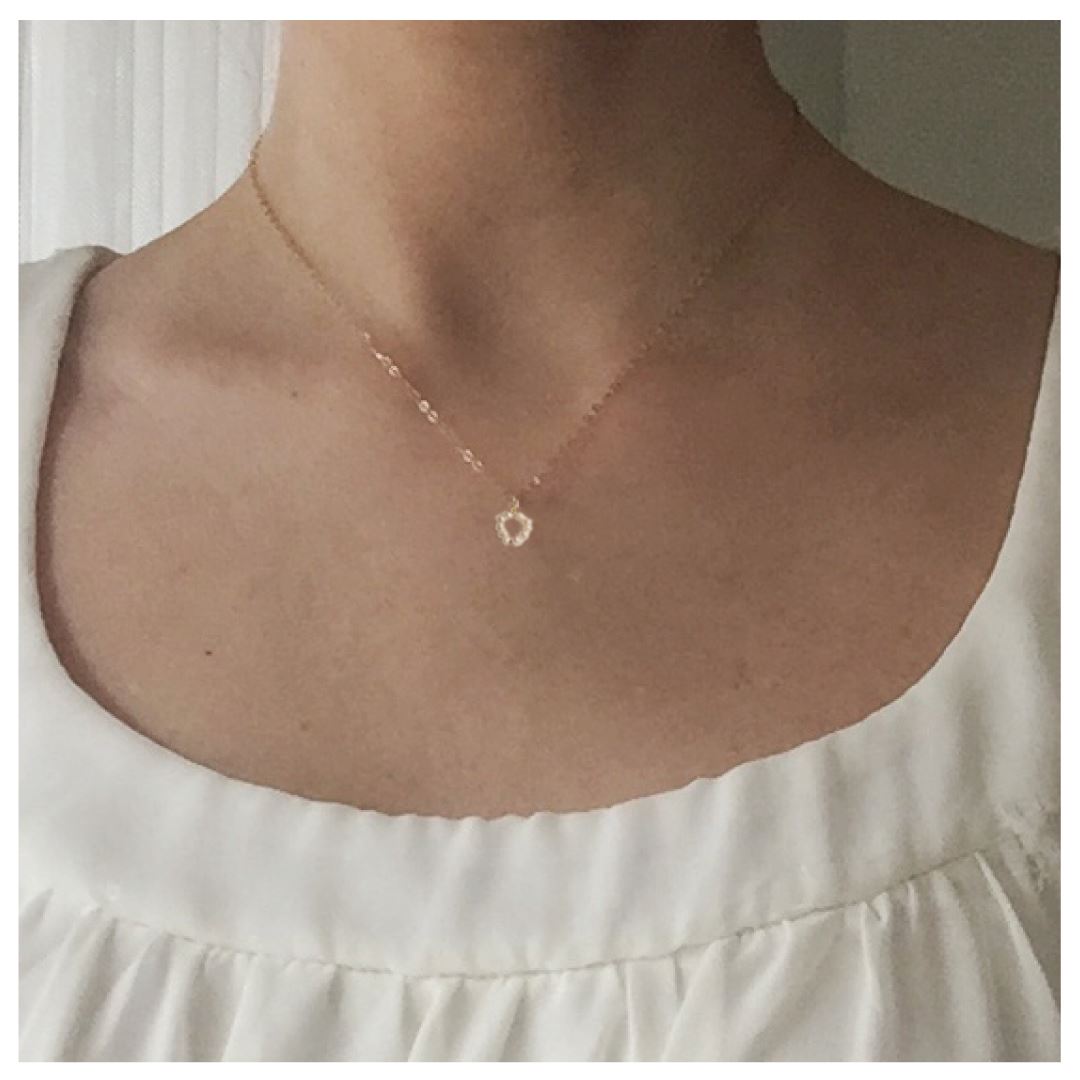 Tiny Freshwater Pearl Circle Necklace Robyn Canady