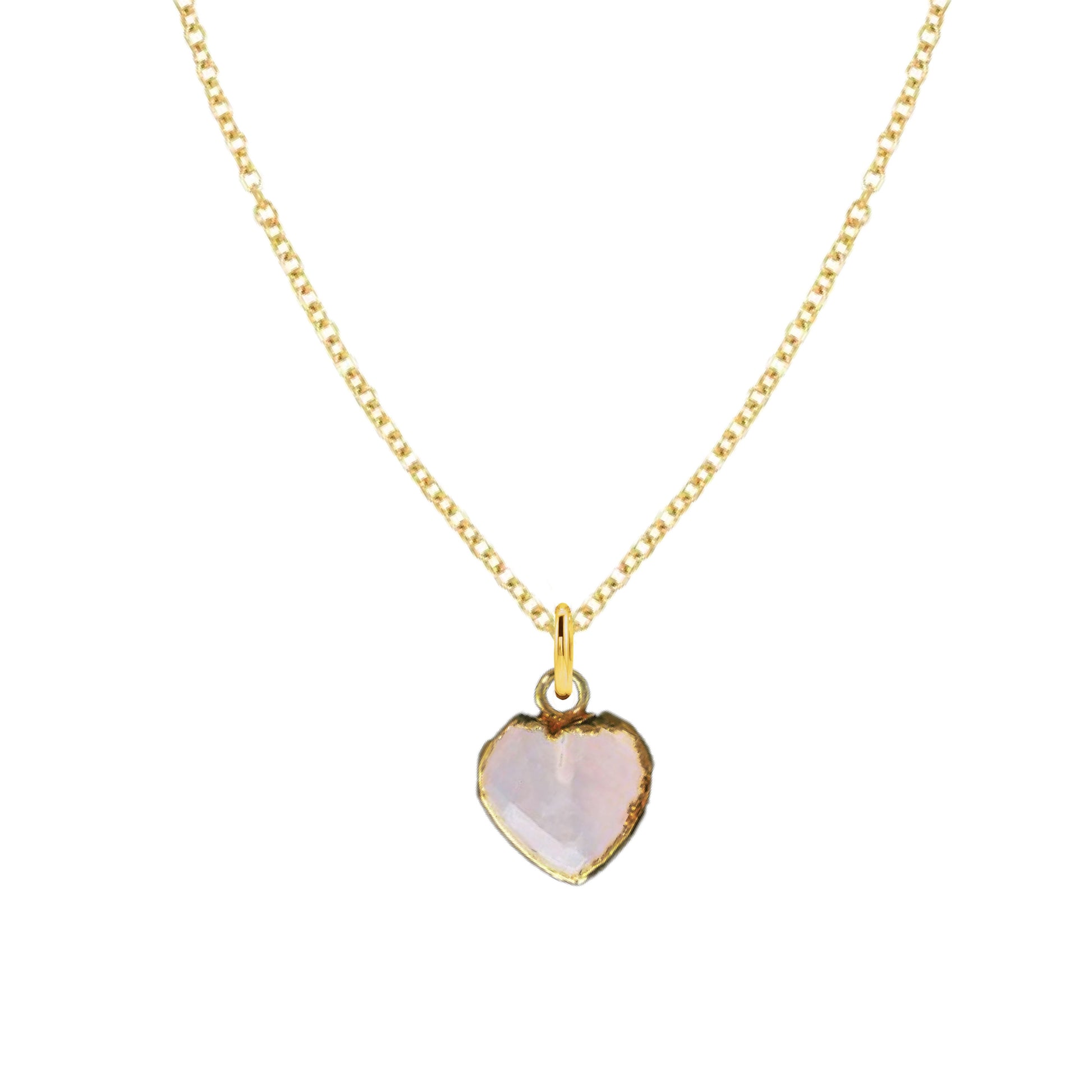 LoveSpell Tiny Heart Necklace - I need more love in my life - Rose Quartz Necklace Robyn Canady 14K Gold Filled Chain