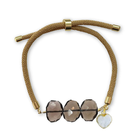 LoveSpell Natasha Bracelet - Smoky Quartz and Moonstone - for Intuition and Balance Bracelet Robyn Canady