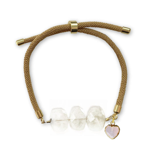 LoveSpell Natasha Bracelet - Moonstone and Rose Quartz - for Love and Intuition Bracelet Robyn Canady