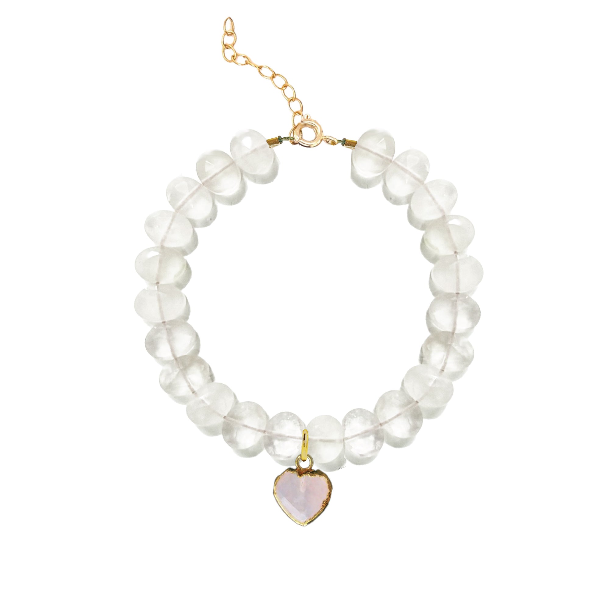 LoveSpell Heart Bracelet - I need more love in my life - Rose Quartz Bracelet Robyn Canady Moonstone