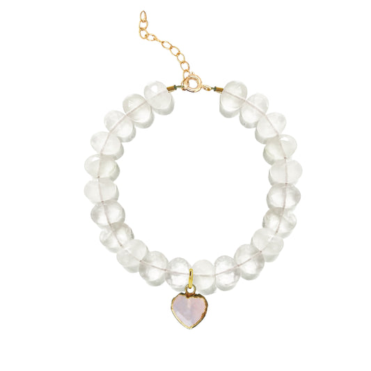 LoveSpell Heart Bracelet - I need more love in my life - Rose Quartz Bracelet Robyn Canady Moonstone