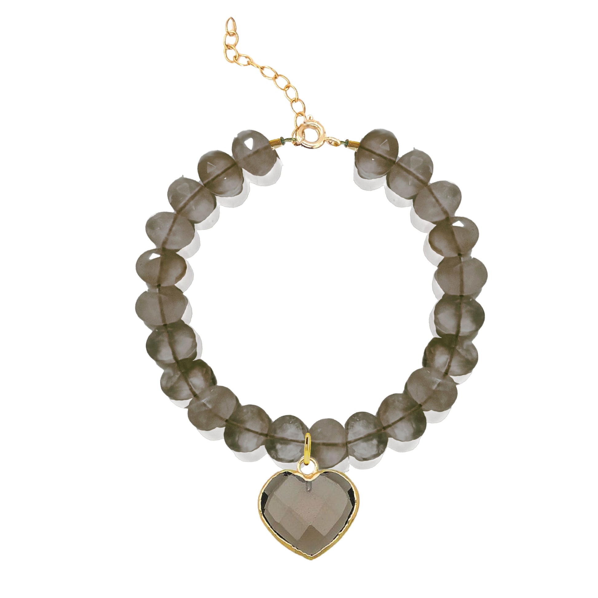 LoveSpell Heart Bracelet - I need more calm in my life - Smoky Quartz Bracelet Robyn Canady Smoky Quartz