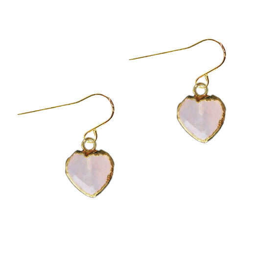 LoveSpell Tiny Heart Earrings - I need more love in my life - Rose Quartz Earrings Robyn Canady