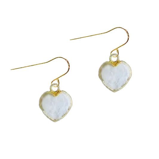 LoveSpell Tiny Heart Earrings - I need more Hope in my life - Moonstone Earrings Robyn Canady