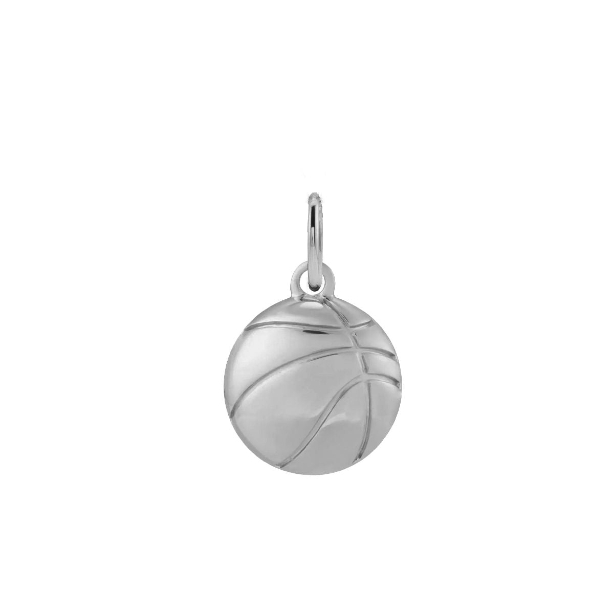 For the Basketball Lover - Tiny Basketball Charm Necklace - Dainty FIne Jewelry Necklace Robyn Canady Sterling Silver No Chain (Pendant Only)