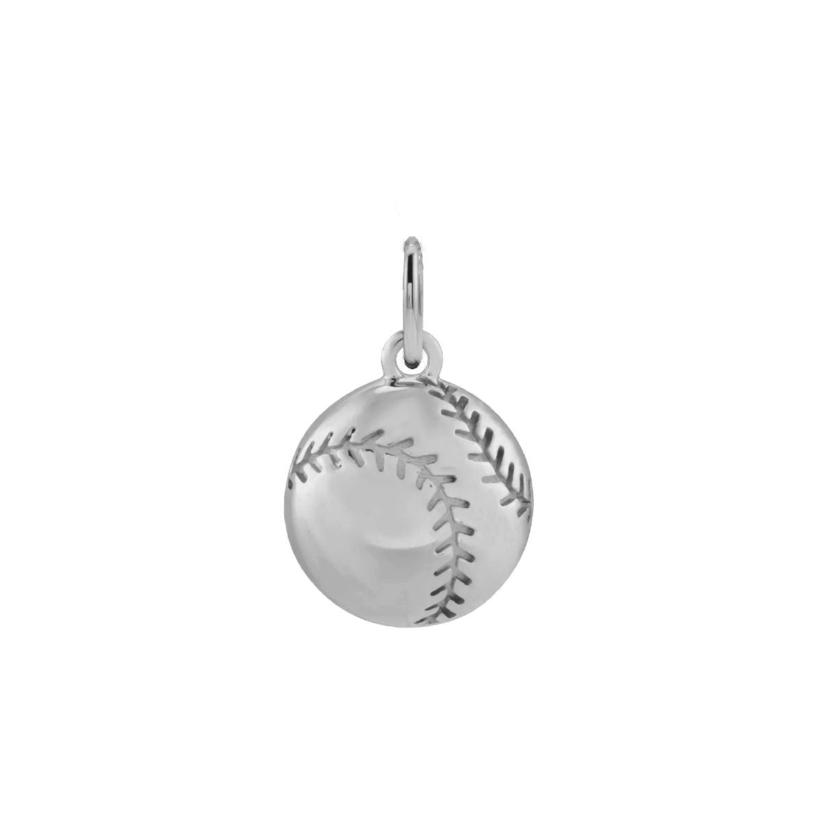 For the Softball Lover - Tiny Softball Charm Necklace - Dainty FIne Jewelry Necklace Robyn Canady Sterling Silver No Chain (Pendant Only)