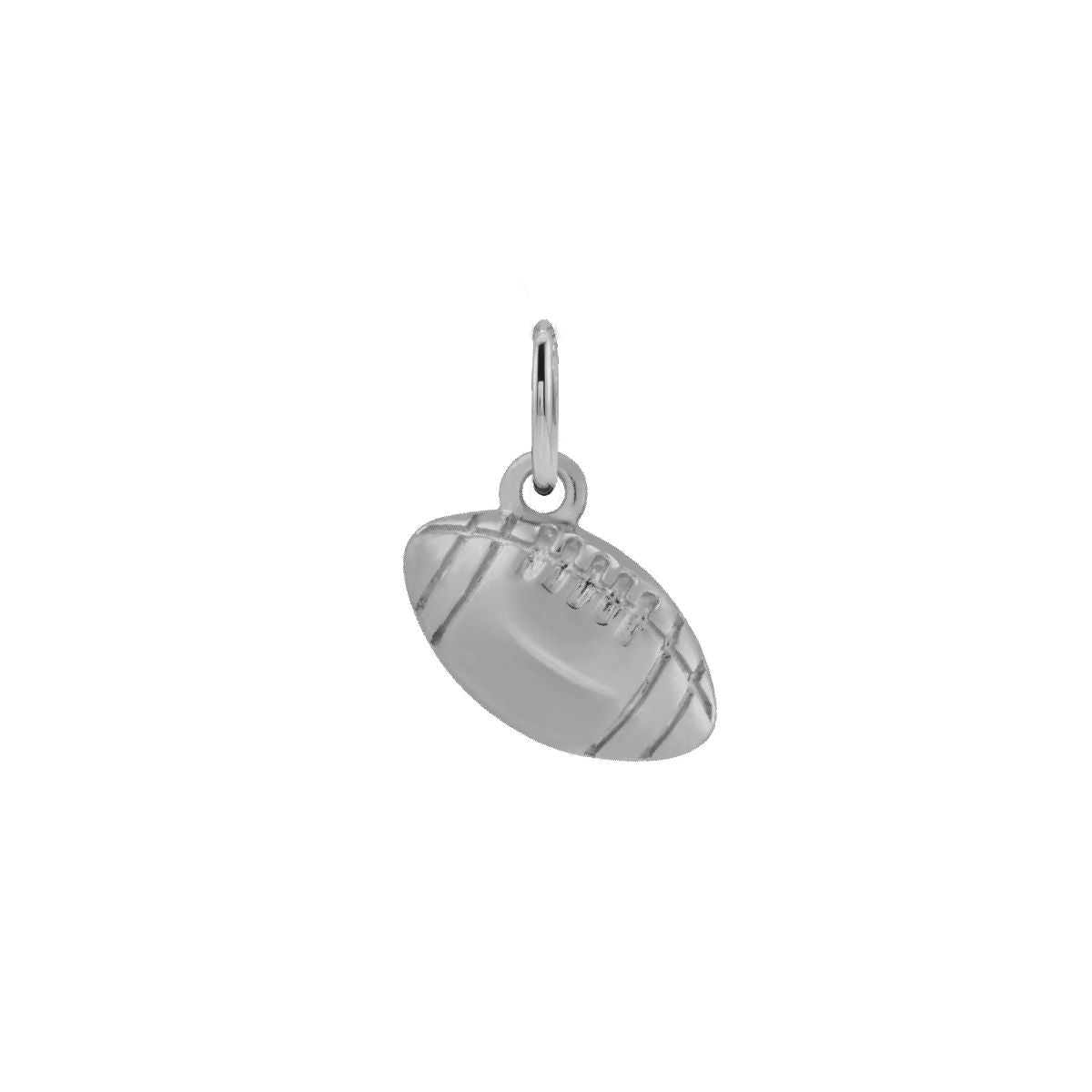 For the Football Lover - Tiny Football Charm Necklace - Dainty FIne Jewelry Necklace Robyn Canady Sterling Silver No Chain (Pendant Only)