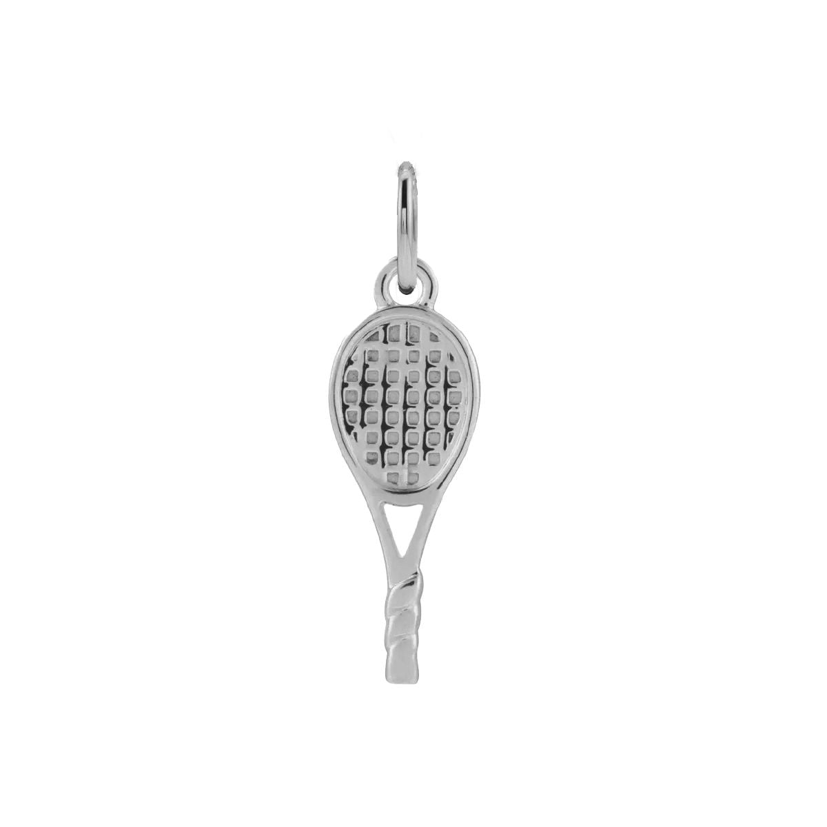 For the Tennis Lover - Tiny Tennis Racket Charm Necklace - Dainty FIne Jewelry Necklace Robyn Canady Sterling Silver No Chain (Pendant Only)