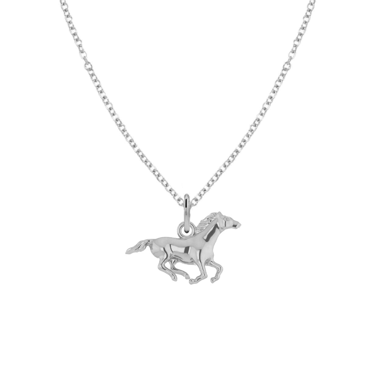 For the Horse Lover - Tiny Horse Charm Necklace - Dainty FIne Jewelry Necklace Robyn Canady Sterling Silver Sterling Silver