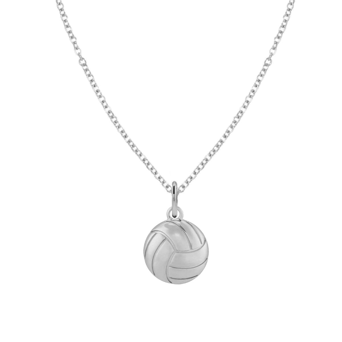 For the Volleyball Lover - Tiny Volleyball Charm Necklace - Dainty FIne Jewelry Necklace Robyn Canady Sterling Silver Sterling Silver