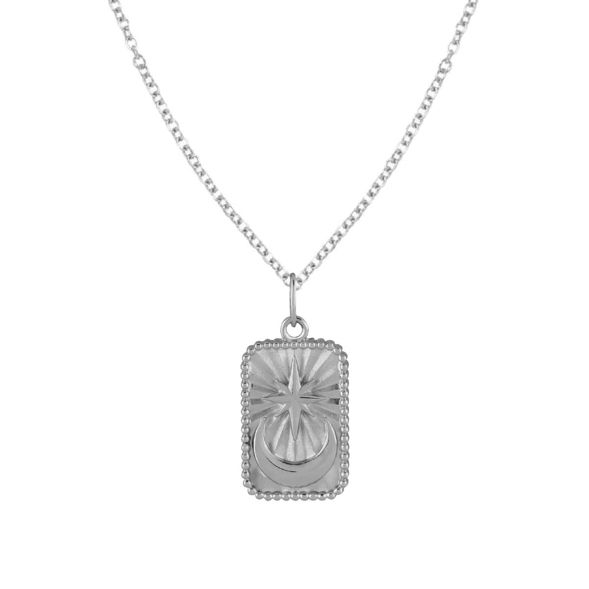 14K Celestial Rectangular Necklace Necklace Robyn Canady Sterling Silver