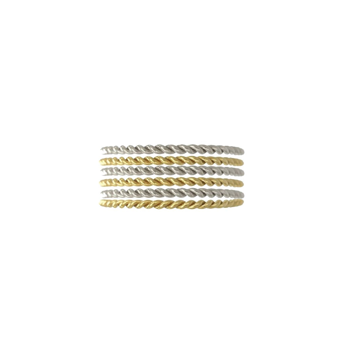 Rope 6 Ring Stack - Mixed Metal Robyn Canady 5