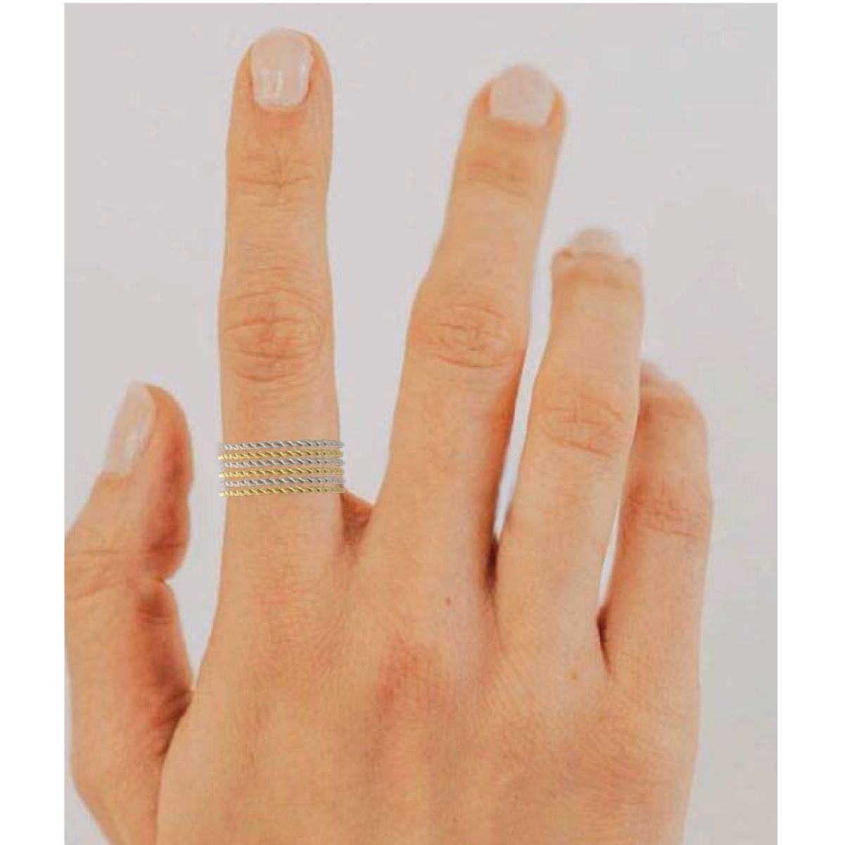 Rope 6 Ring Stack - Mixed Metal Robyn Canady