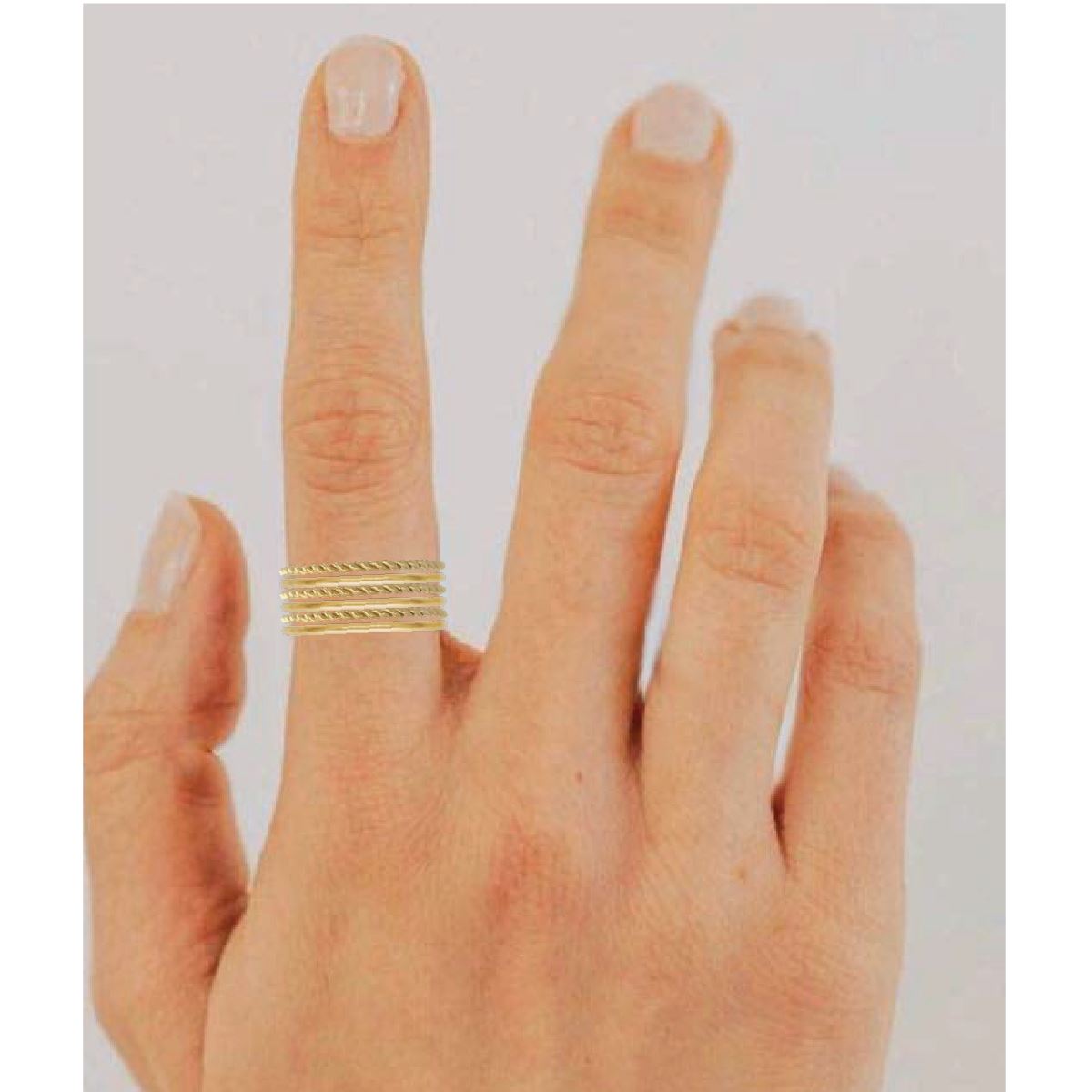 Rope 6 Ring Stack - Gold or Silver Robyn Canady
