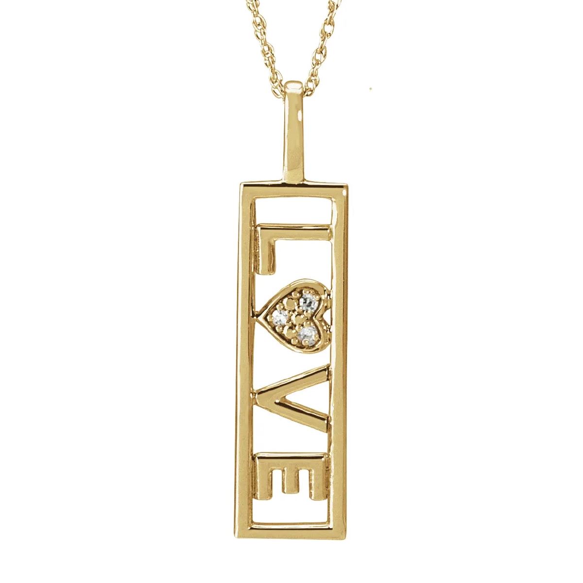 LOVE Diamond Necklace Necklace Robyn Canady 14K Solid Gold