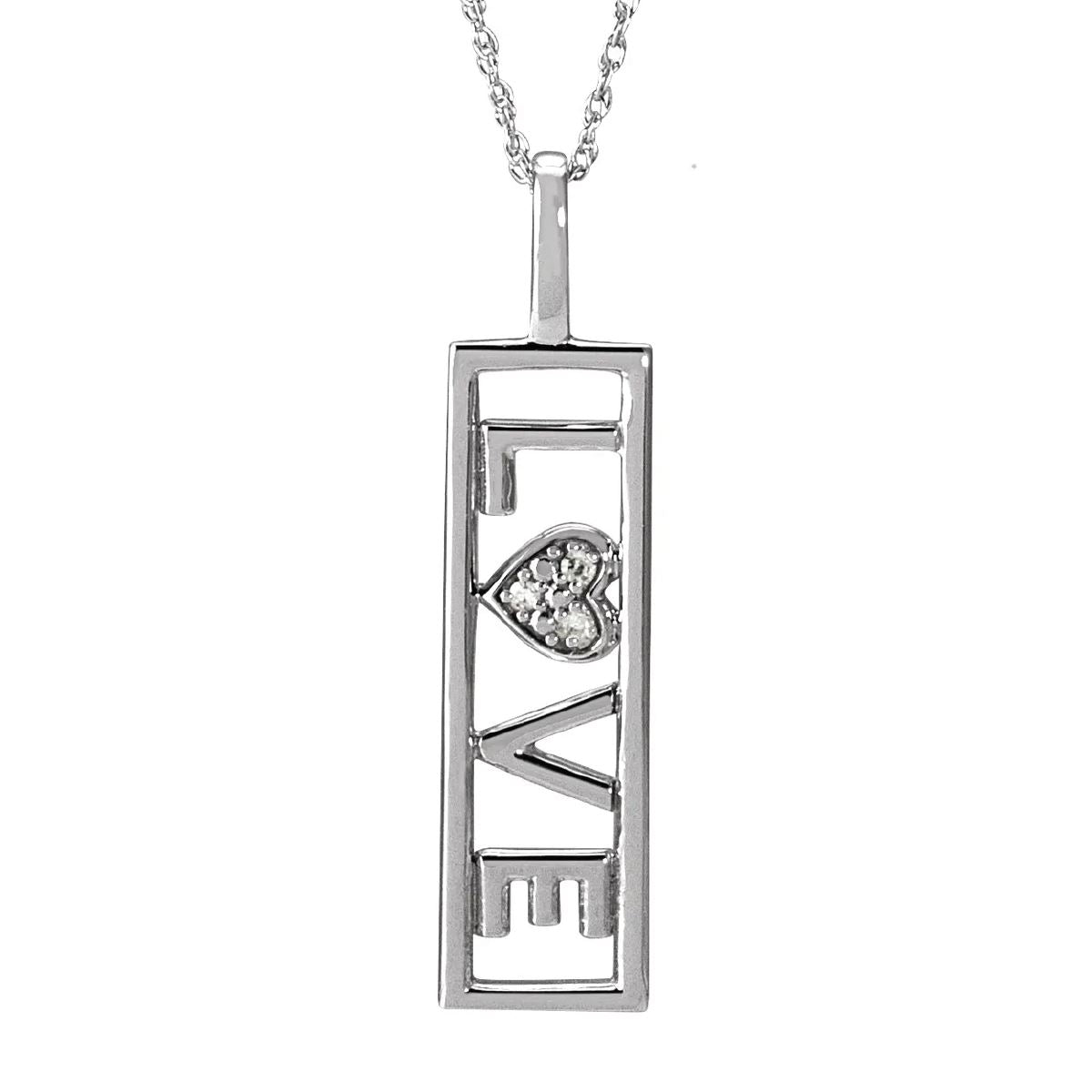 LOVE Diamond Necklace Necklace Robyn Canady Sterling Silver