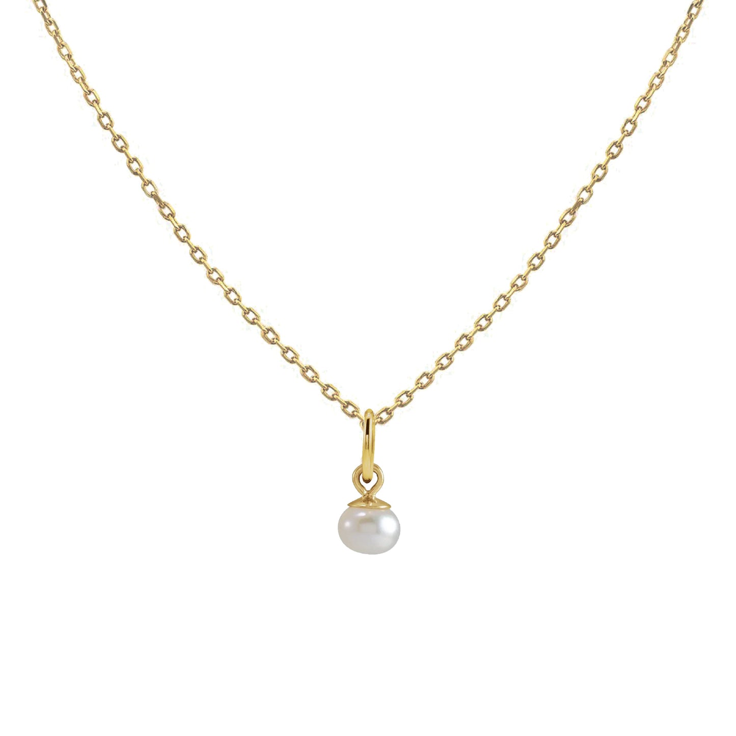 14K gold baby pearl necklace | Freshwater pearl delicate necklace