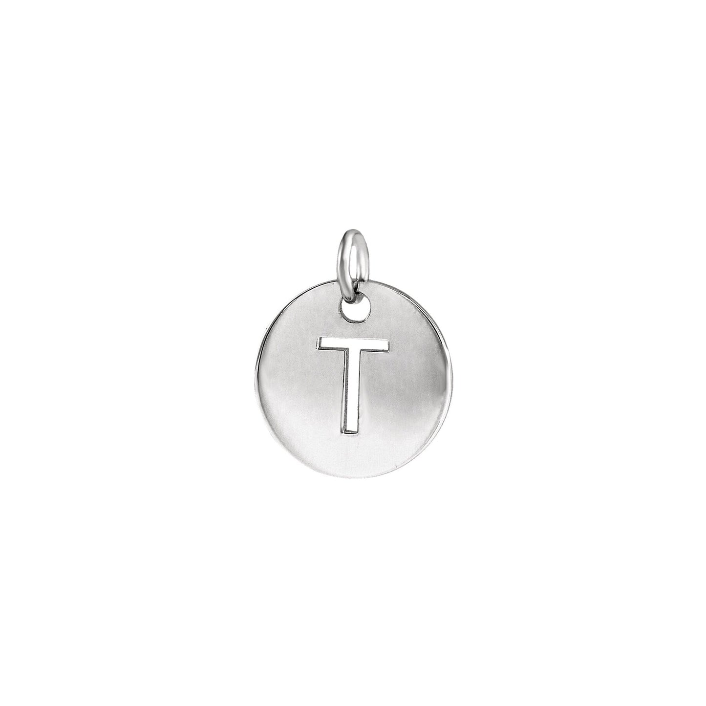 Initial Medallion Necklace Robyn Canady T Sterling Silver