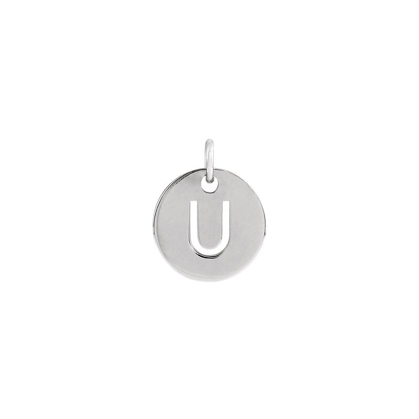 Initial Medallion Necklace Robyn Canady U Sterling Silver