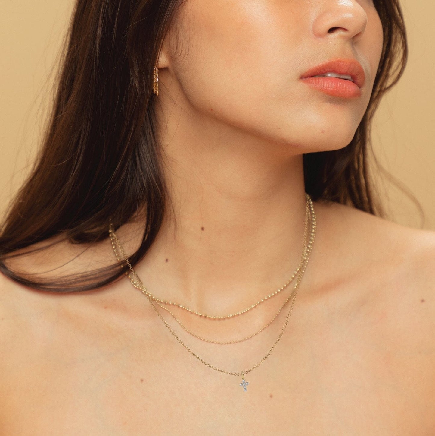 Add a Charm - 14K Solid Gold Pearl Cross Charm Robyn Canady