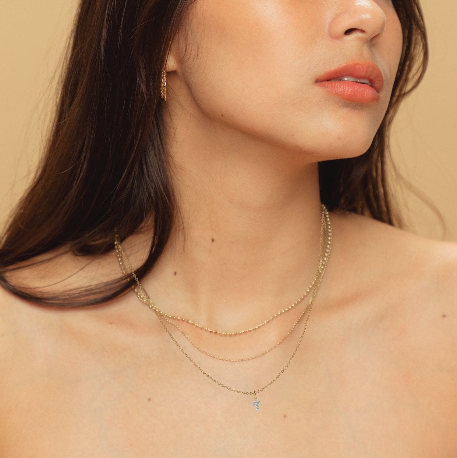 Add a Charm - 14K Solid Gold Pearl Cross Charm Robyn Canady
