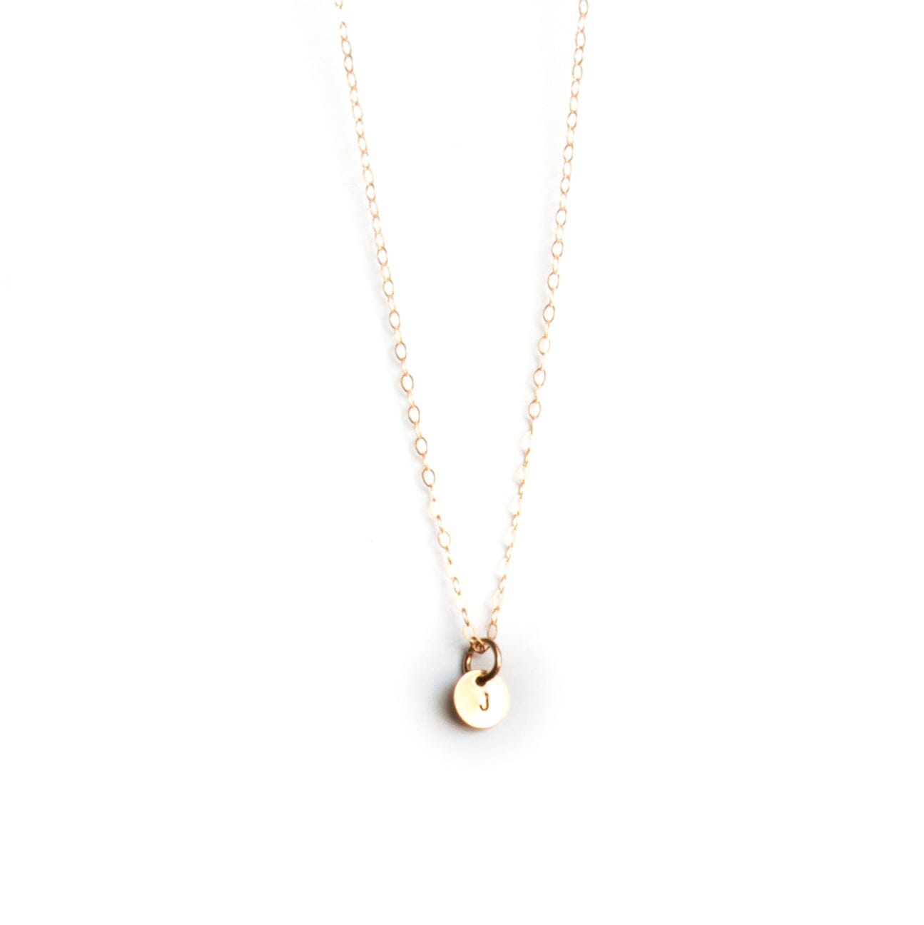 Tiny Initial Coin Necklace Robyn Canady 