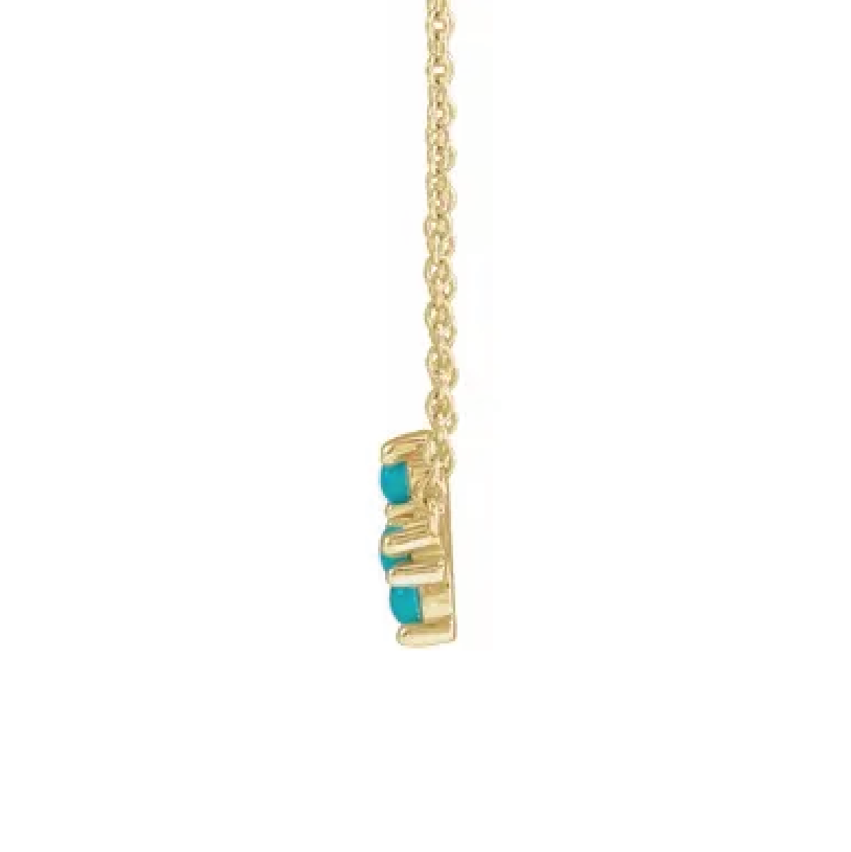 Turquoise Sideways Cross Necklace Necklace Robyn Canady