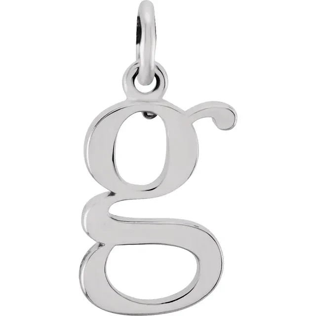 Lowercase Initial Pendant Necklace - Sterling Silver Necklace Robyn Canady 