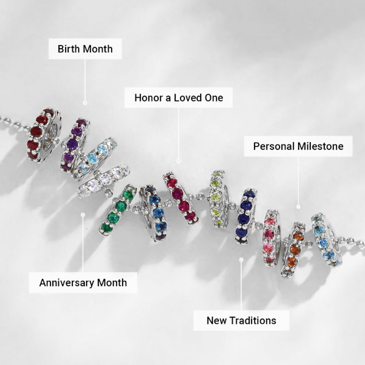 14K White Gold Birthstone Charm Robyn Canady 