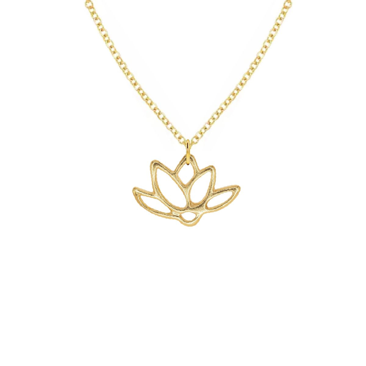 14K Gold Lotus Charm Necklace Necklace Robyn Canady 