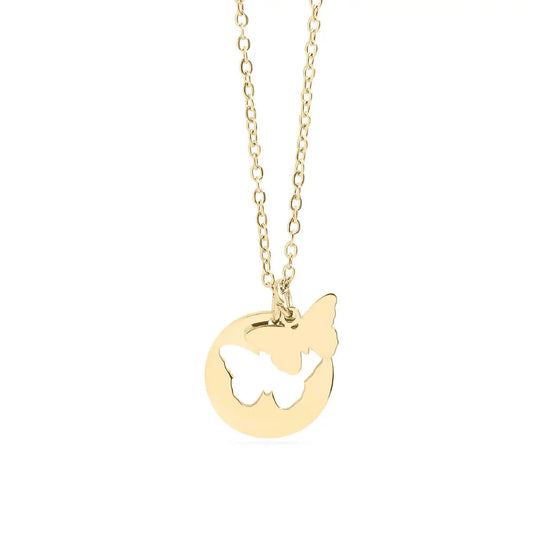 Double Butterfly Necklace Necklace Robyn Canady Gold 