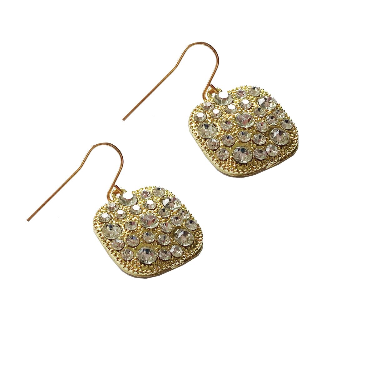 Rhinestone Square Drop Earrings Earrings Robyn Canady 