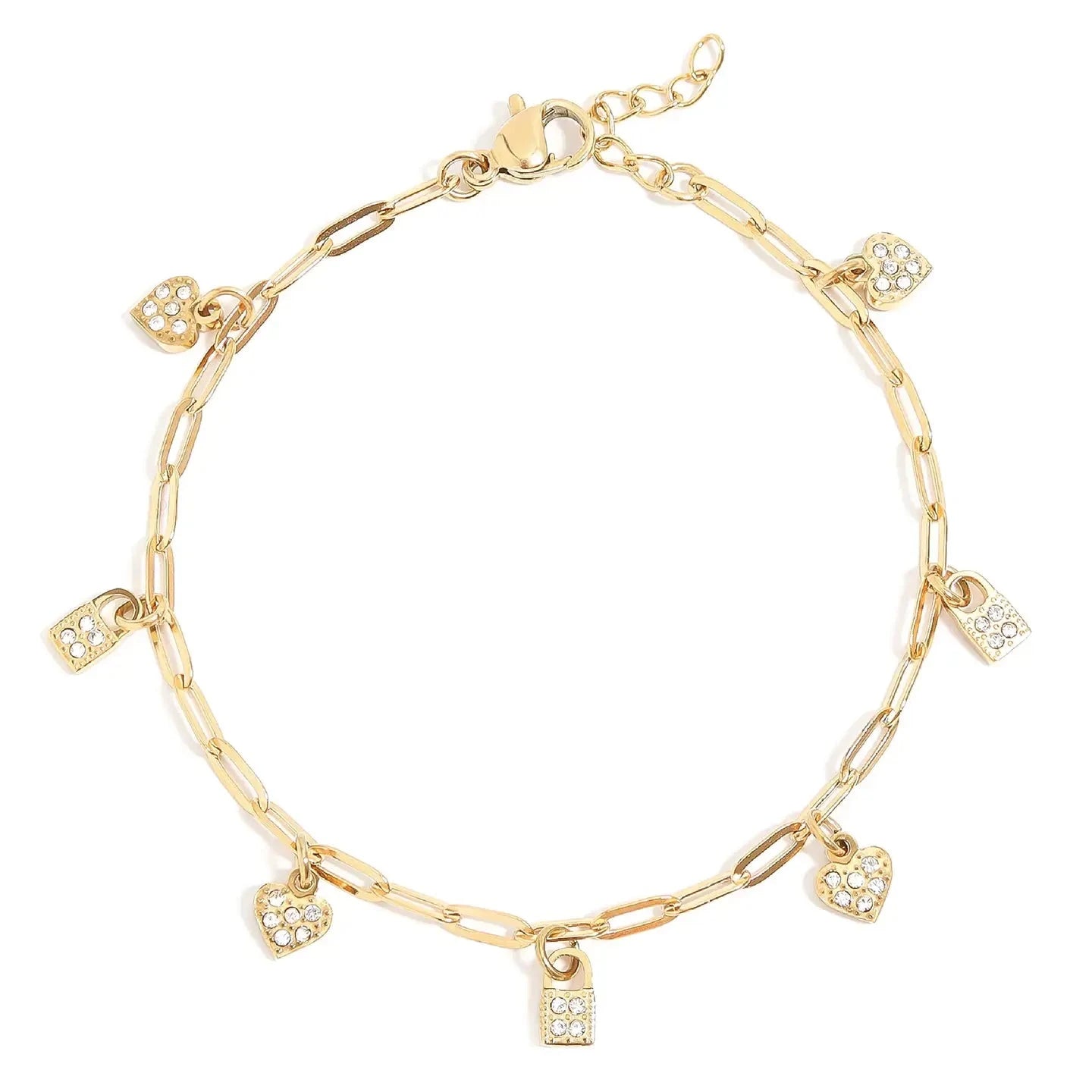 Charm Bracelets - Your Choice of 3 Styles Bracelet Robyn Canady Heart + Padlock 