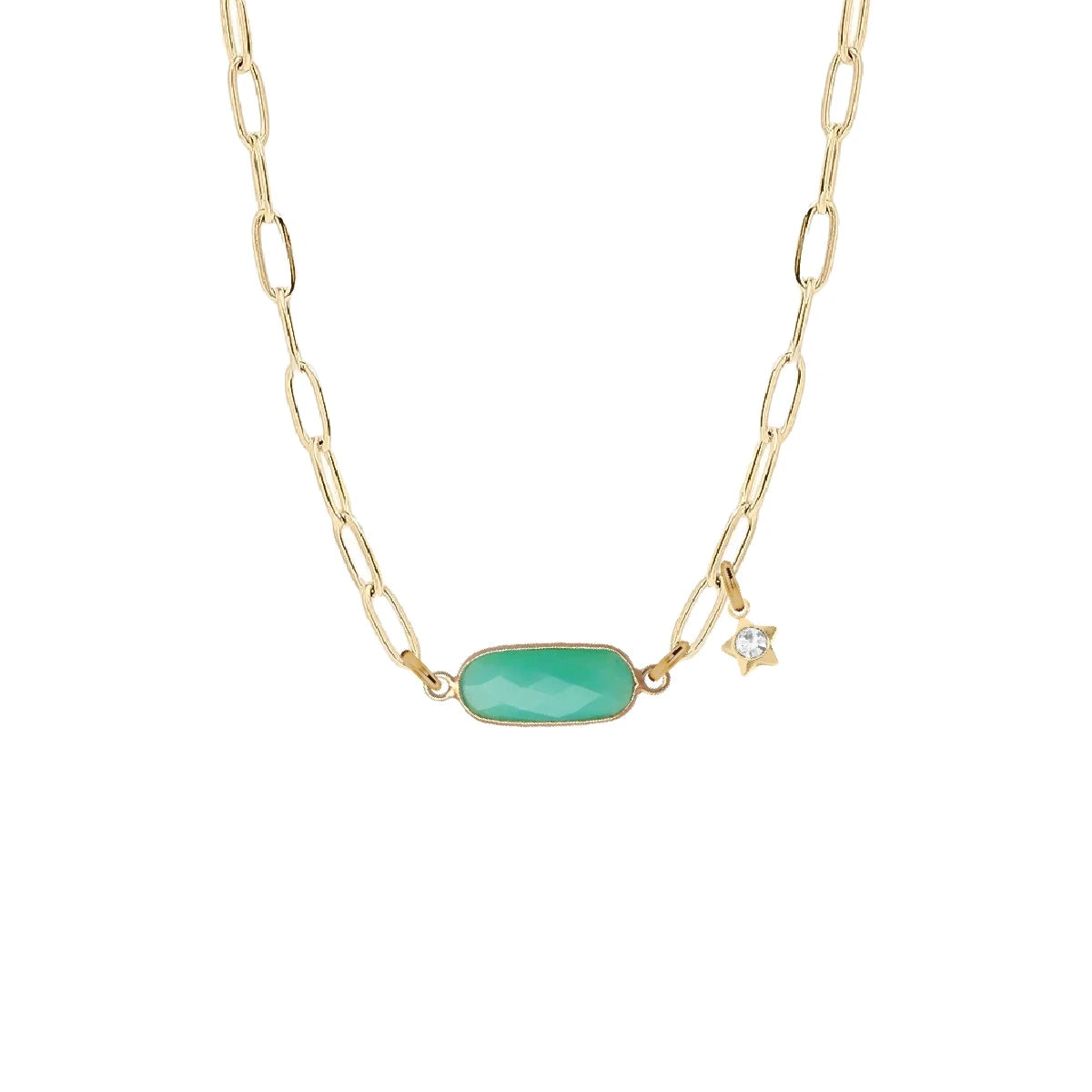 Gemstone Link Necklace - Choice of 7 Gemstones Robyn Canady Chrysoprase 