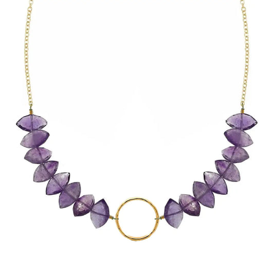 Ava Choker Necklace Necklace Robyn Canady Amethyst 14K Gold Fill 1.0 mm (thinner)