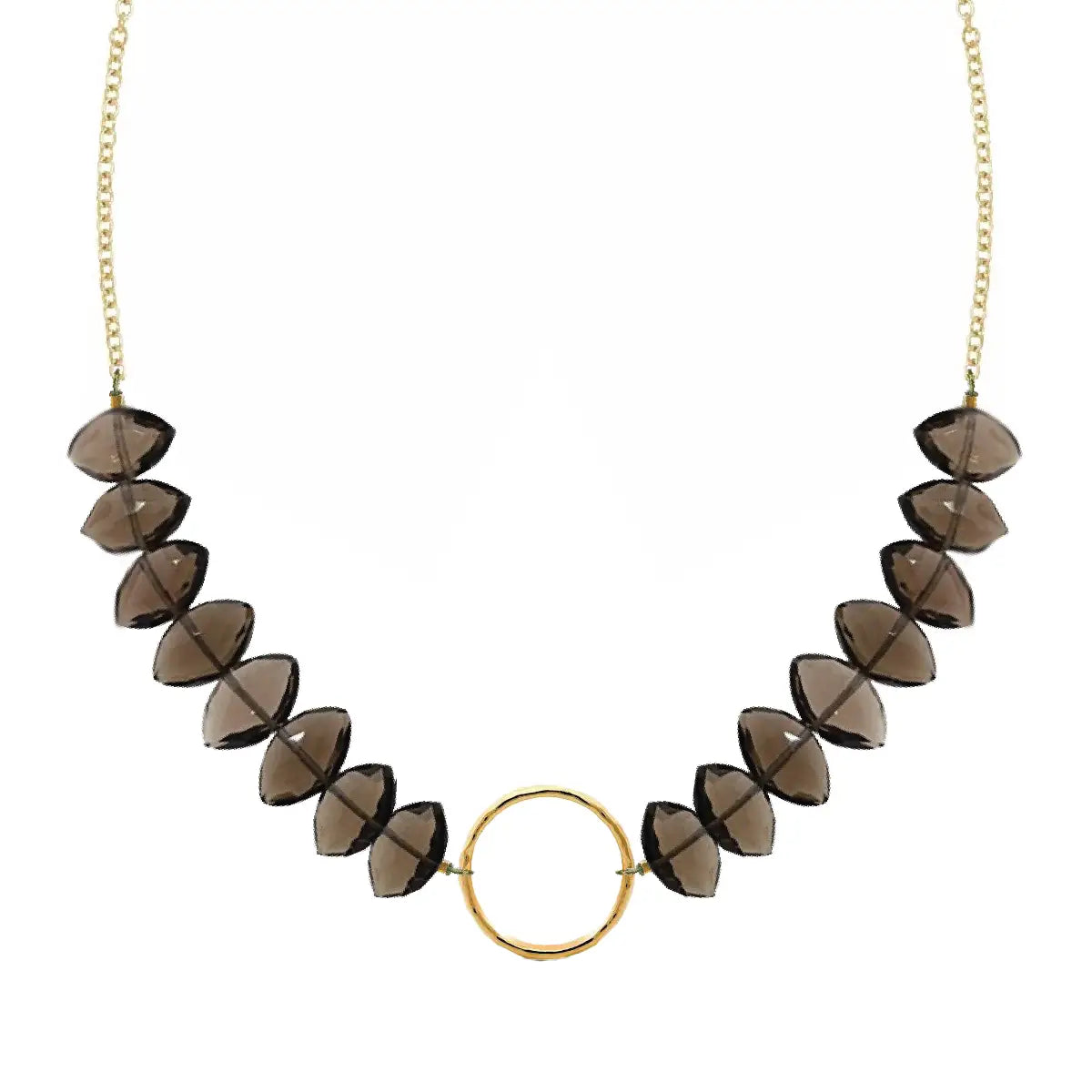 Ava Choker Necklace Necklace Robyn Canady Smoky Quartz 14K Gold Fill 1.0 mm (thinner)