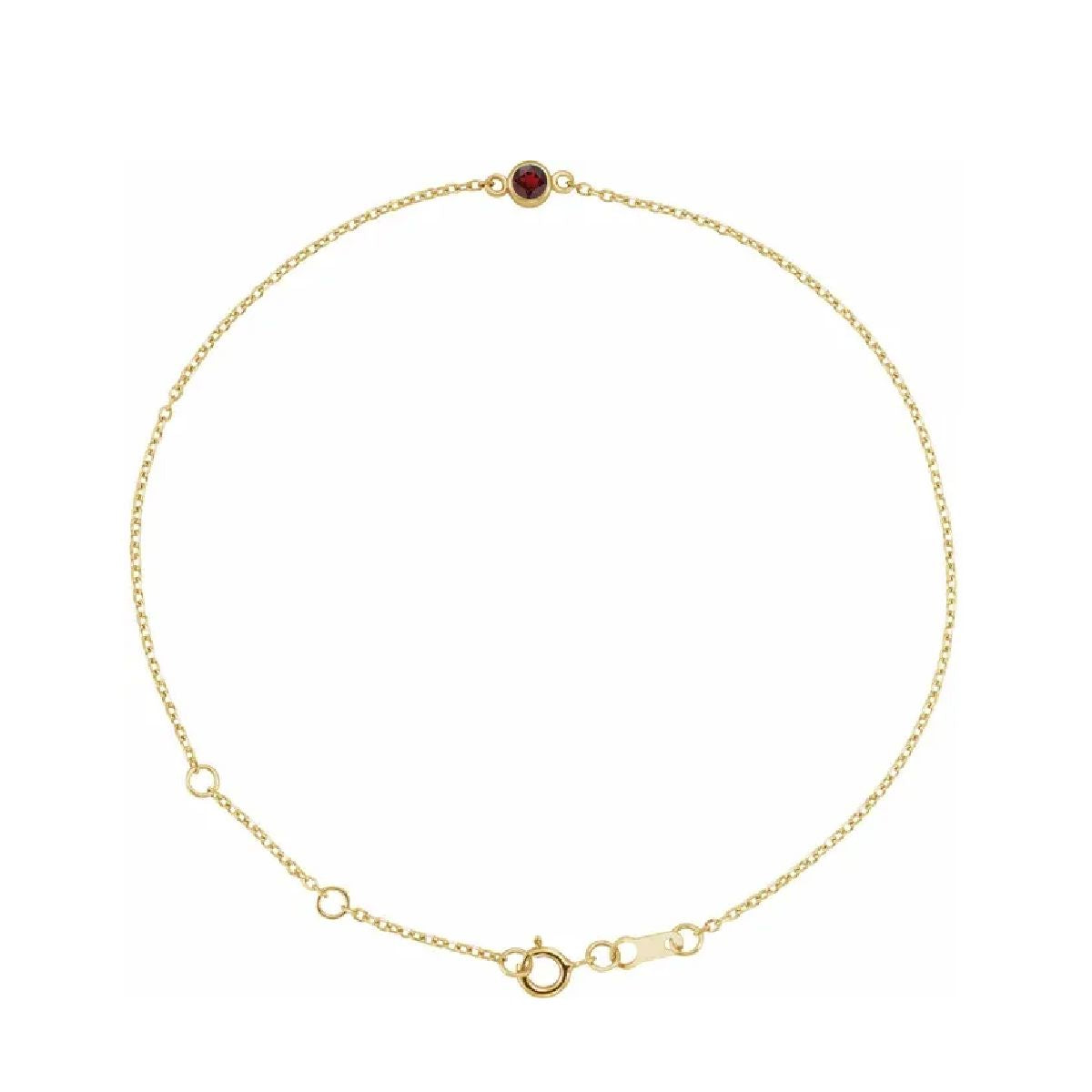 14K Gold Tiny Birthstone Bracelet Bracelet Robyn Canady 