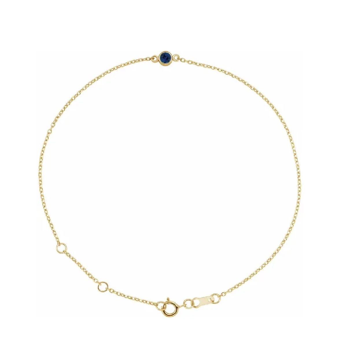 14K Gold Tiny Birthstone Bracelet Bracelet Robyn Canady 