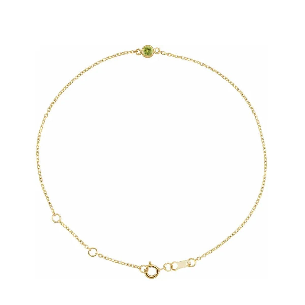 14K Gold Tiny Birthstone Bracelet Bracelet Robyn Canady 