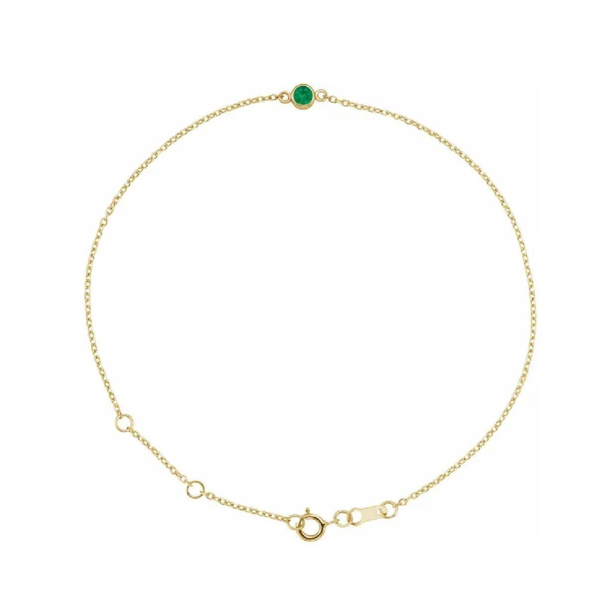 14K Gold Tiny Birthstone Bracelet Bracelet Robyn Canady 