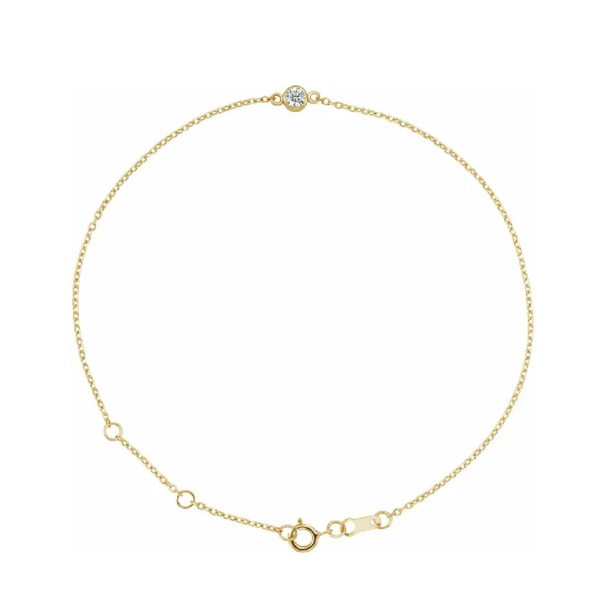 14K Gold Tiny Birthstone Bracelet Bracelet Robyn Canady 