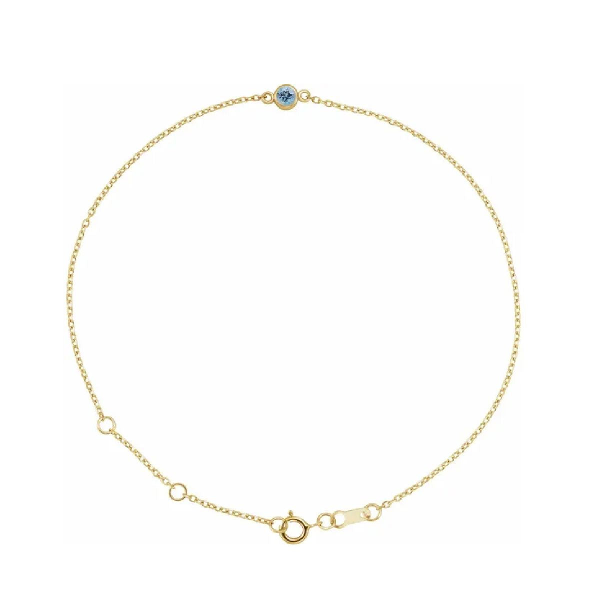 14K Gold Tiny Birthstone Bracelet Bracelet Robyn Canady 