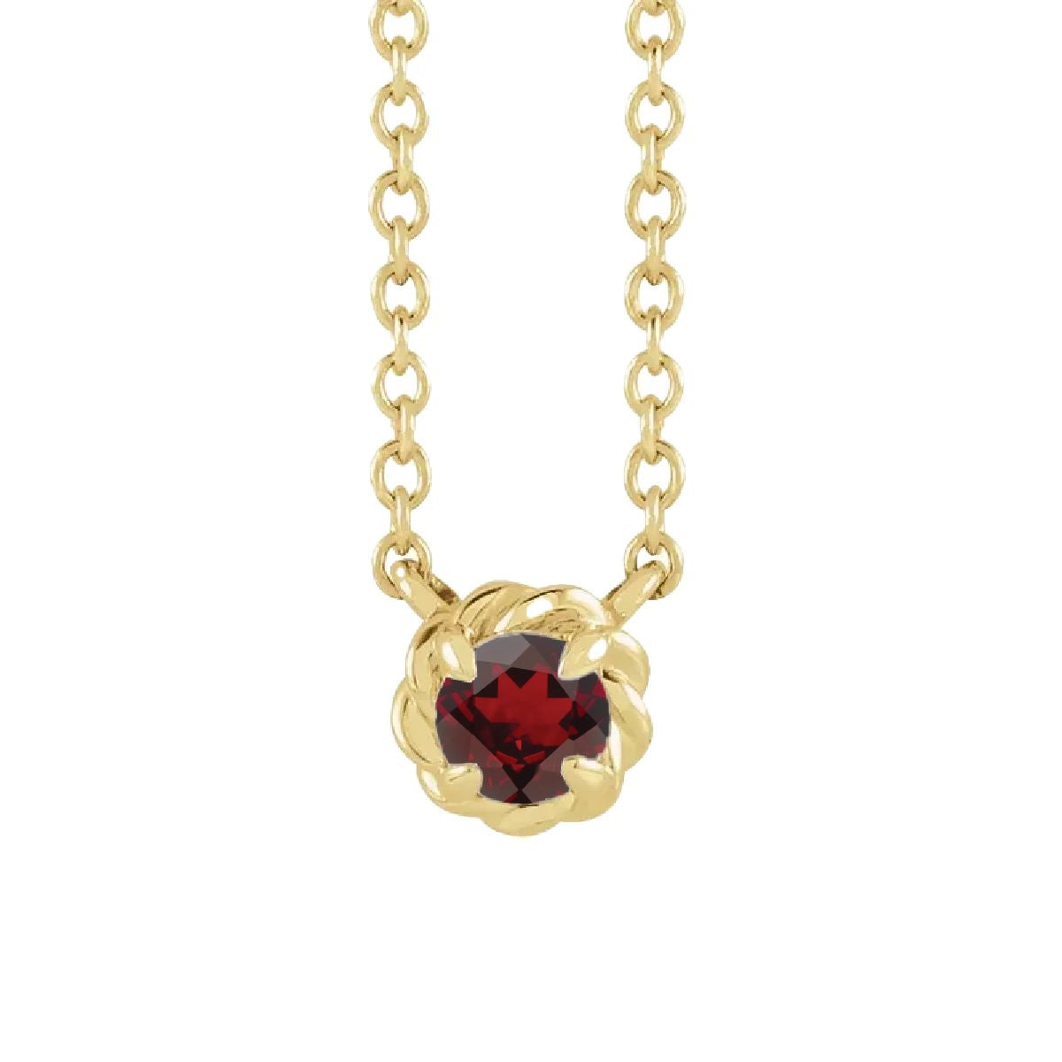 14K Gold Tiny Birthstone Necklace Necklace Robyn Canady 