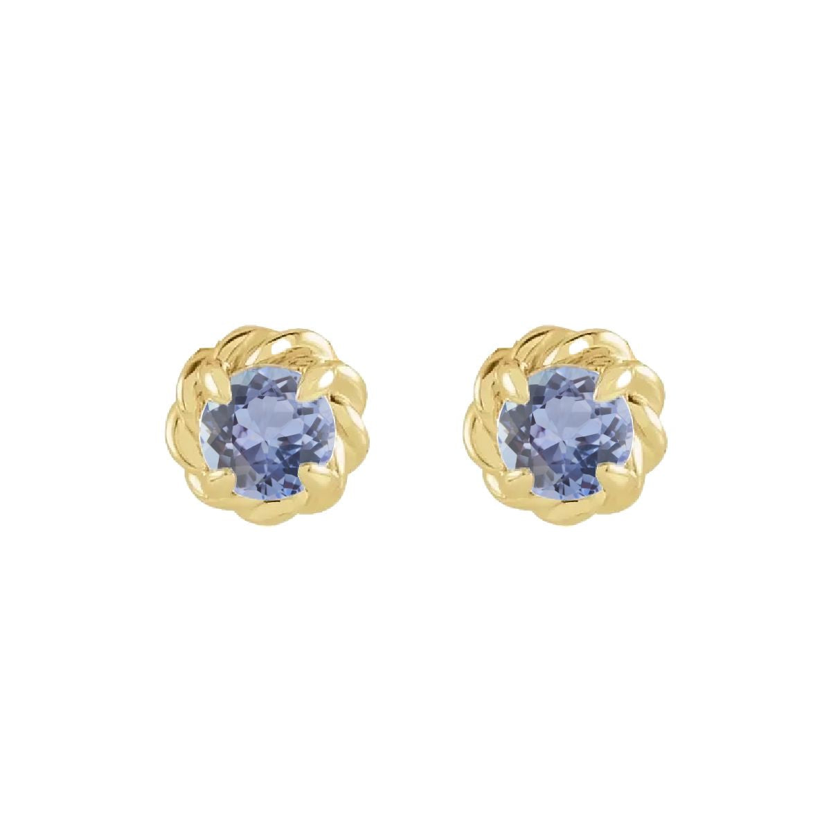 14K Gold Birthstone Earrings Earrings Robyn Canady December - Natural Tanzanite 