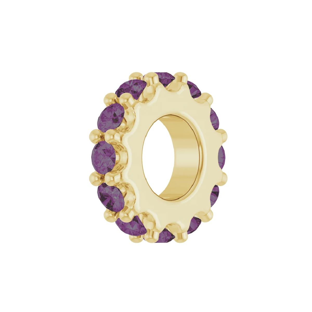 14K Yellow Gold Birthstone Charm Charm Robyn Canady June - Lab Grown Alexandrite 